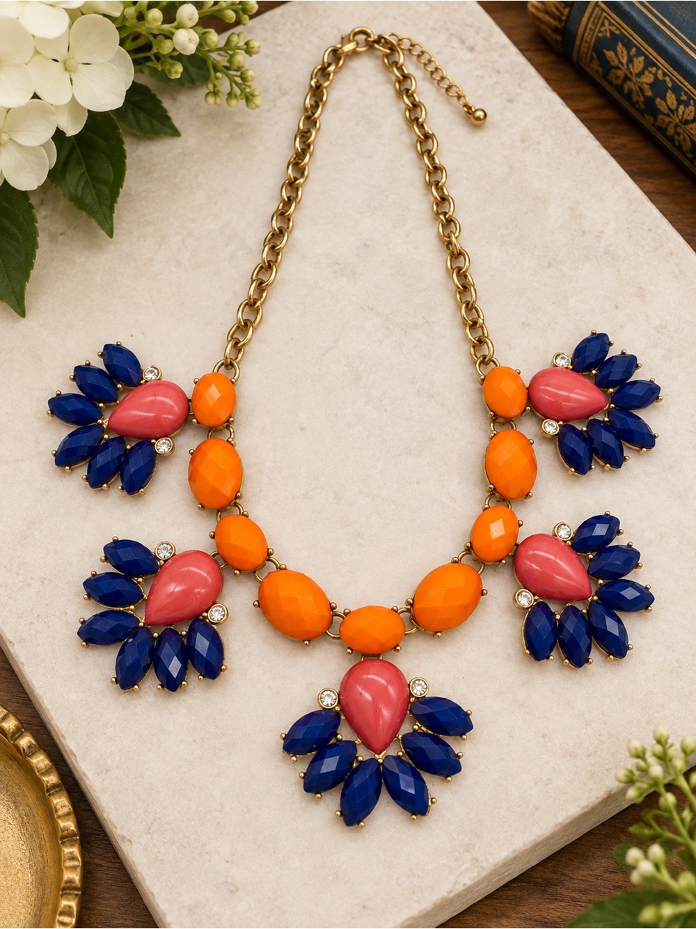 Banana Republic Bold Colorful Statement Necklace Anthropology Vibes
